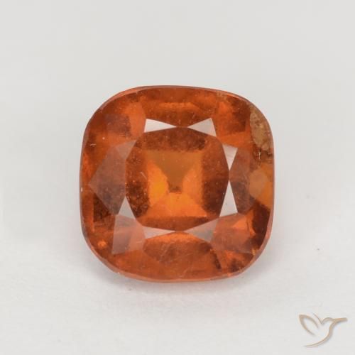 1.97ct 자연스러운 딥 오렌지 헤소나이트 가넷, 방석, VS-SI
