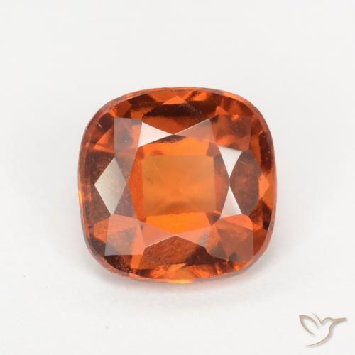 1.75ct 자연스러운 딥 오렌지 헤소나이트 가넷, 방석, VS