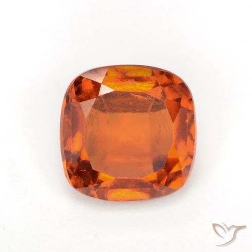 1.94ct 자연스러운 딥 오렌지 헤소나이트 가넷, 방석, VS