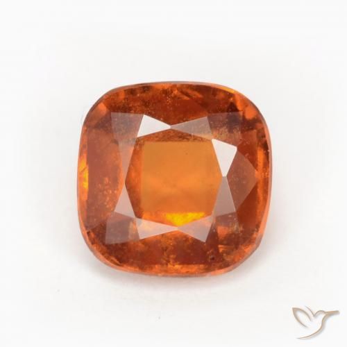 1.81ct 자연스러운 딥 오렌지 헤소나이트 가넷, 방석, SI