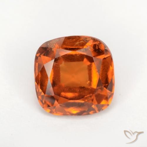 1.95ct 자연스러운 딥 오렌지 헤소나이트 가넷, 방석, SI