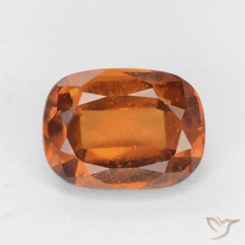 1.96ct 자연스러운 미디엄 다크 오렌지 헤소나이트 가넷, 방석, SI