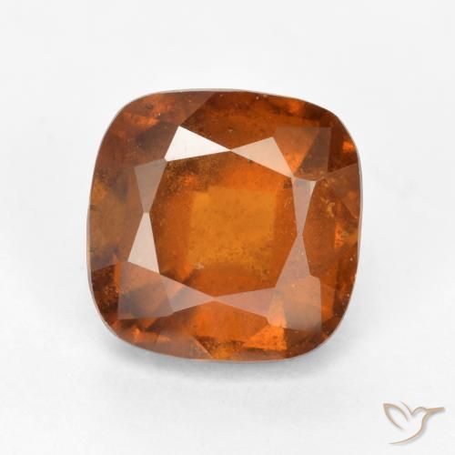 2.05ct 자연스러운 미디엄 다크 오렌지 헤소나이트 가넷, 방석, VS-SI