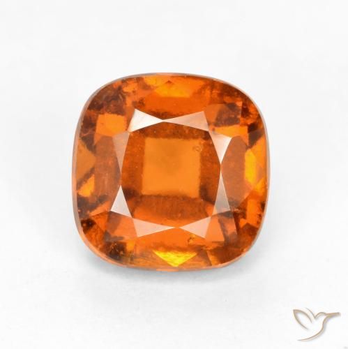 2.10ct 자연스러운 미디엄 오렌지 헤소나이트 가넷, 방석, VS