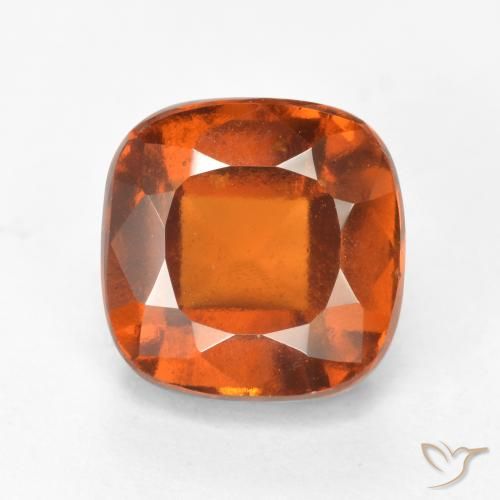 2.50ct 자연스러운 딥 오렌지 헤소나이트 가넷, 방석, VS