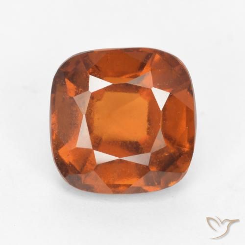 2.07ct 자연스러운 붉은 오렌지 헤소나이트 가넷, 방석, VS-SI