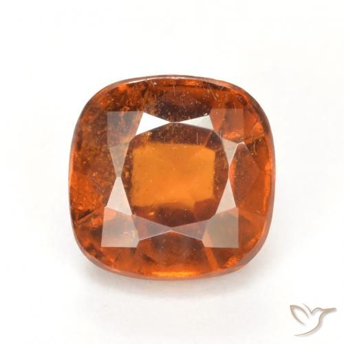 2.41ct 자연스러운 딥 오렌지 헤소나이트 가넷, 방석, VS-SI