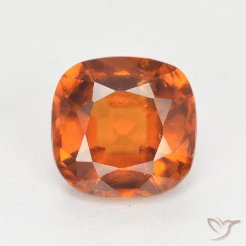 2.00ct 자연스러운 딥 오렌지 헤소나이트 가넷, 방석, VS-SI