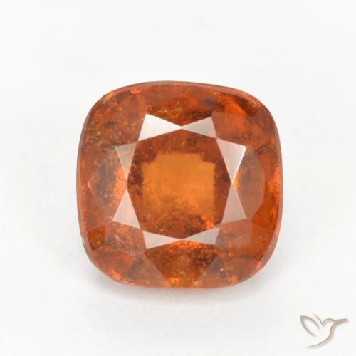 2.12ct 자연스러운 딥 오렌지 헤소나이트 가넷, 방석, SI