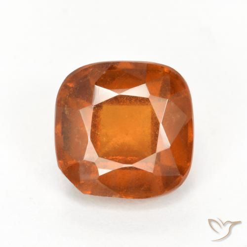 2.07ct 자연스러운 딥 오렌지 헤소나이트 가넷, 방석, VS-SI