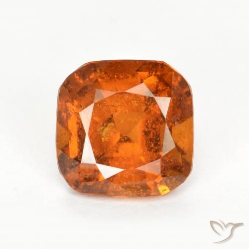 1.33ct 자연스러운 미디엄 오렌지 헤소나이트 가넷, 에메랄드 컷, SI