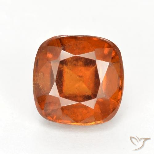 2.51ct 자연스러운 앰버 오렌지 헤소나이트 가넷, 방석, VS-SI