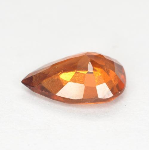 0.99캐럿 천연 미디엄 다크 오렌지 헤소나이트 가넷, 배 모양, 8×5.5 mm, VS