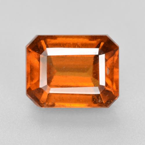 2.95캐럿 천연 미디엄 다크 오렌지 헤소나이트 가넷, 에메랄드 컷, 8.8×6.9 mm, VS-SI
