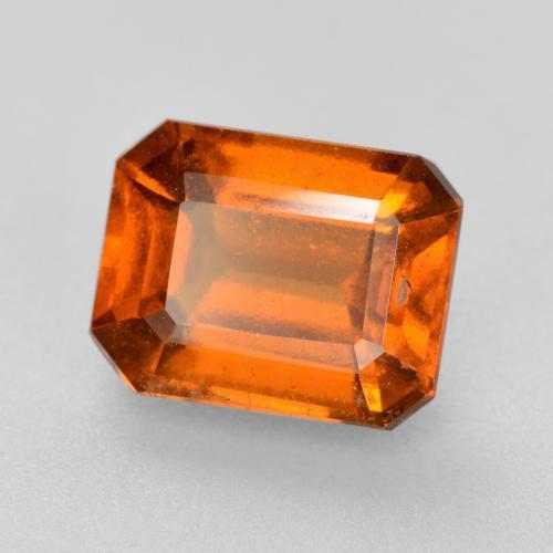 2.95캐럿 천연 미디엄 다크 오렌지 헤소나이트 가넷, 에메랄드 컷, 8.8×6.9 mm, VS-SI