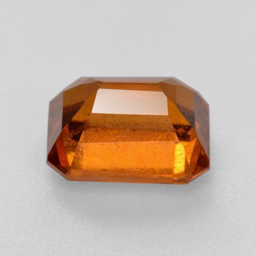 2.95캐럿 천연 미디엄 다크 오렌지 헤소나이트 가넷, 에메랄드 컷, 8.8×6.9 mm, VS-SI