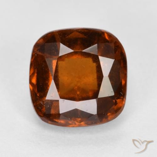 2.00ct 자연스러운 붉은 오렌지 헤소나이트 가넷, 방석, VS-SI
