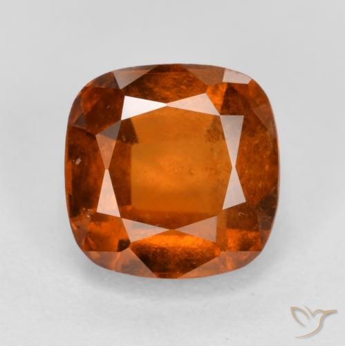 2.10ct 자연스러운 딥 오렌지 헤소나이트 가넷, 방석, VS-SI