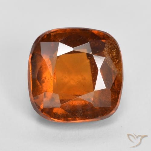 2.05ct 자연스러운 앰버 오렌지 헤소나이트 가넷, 방석, SI