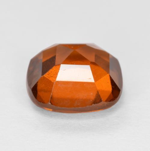 1.98캐럿 천연 붉은빛 오렌지 헤소나이트 가넷, 쿠션 컷, 7.3×7.3 mm, VS