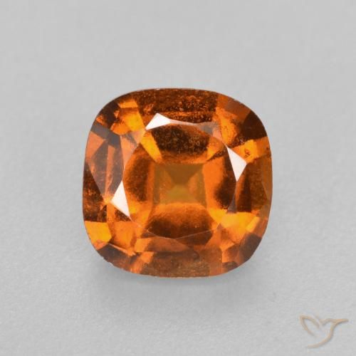 1.57ct 자연스러운 미디엄 오렌지 헤소나이트 가넷, 방석, VS-SI