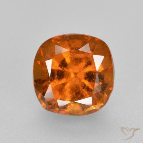 1.42ct 자연스러운 딥 오렌지 헤소나이트 가넷, 방석, VS-SI