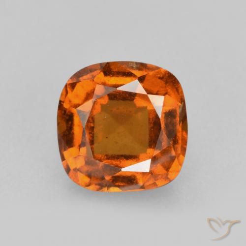 2.08ct 자연스러운 미디엄 다크 오렌지 헤소나이트 가넷, 방석, VS-SI