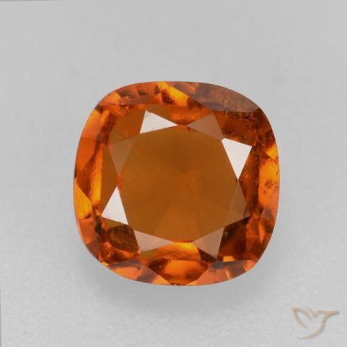 2.13ct 자연스러운 미디엄 오렌지 헤소나이트 가넷, 방석, VS-SI