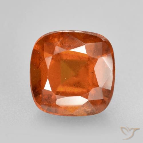 2.08ct 자연스러운 파이어 오렌지 헤소나이트 가넷, 방석, SI