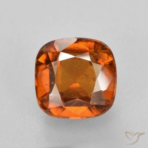 2.07ct 자연스러운 딥 오렌지 헤소나이트 가넷, 방석, SI