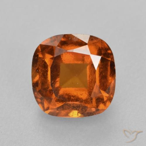 2.01ct 자연스러운 미디엄 다크 오렌지 헤소나이트 가넷, 방석, VS-SI