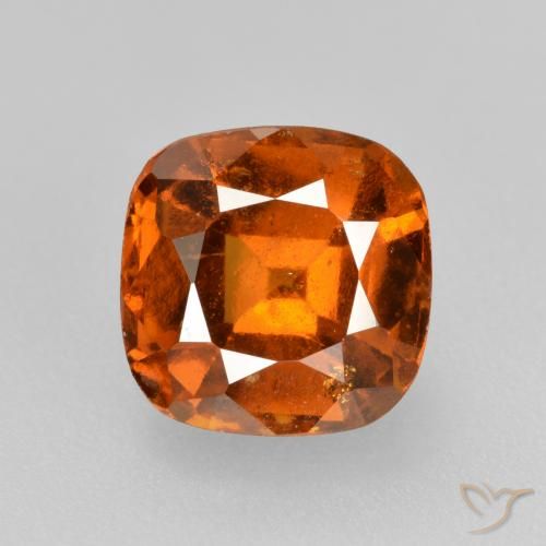 2.01ct 자연스러운 딥 오렌지 헤소나이트 가넷, 방석, VS-SI