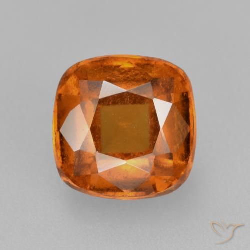 2.08ct 자연스러운 딥 오렌지 헤소나이트 가넷, 방석, VS-SI