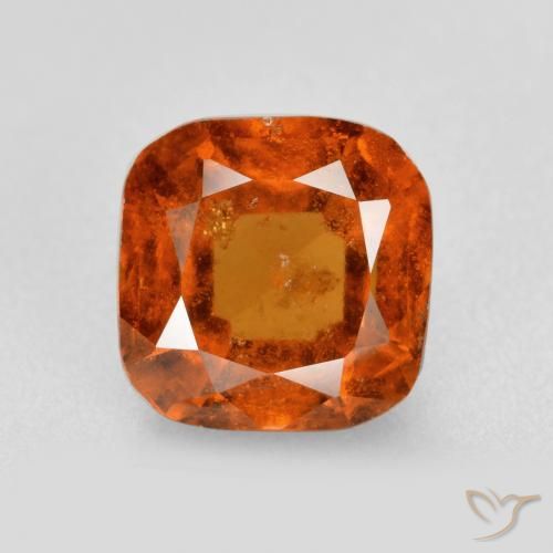 1.59ct 자연스러운 앰버 오렌지 헤소나이트 가넷, 방석, SI
