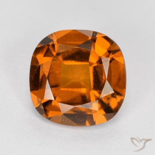 1.60ct 자연스러운 딥 오렌지 헤소나이트 가넷, 방석, VS