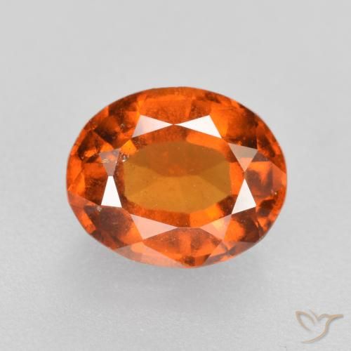 1.77ct 자연스러운 딥 오렌지 헤소나이트 가넷, 타원형, VS-SI