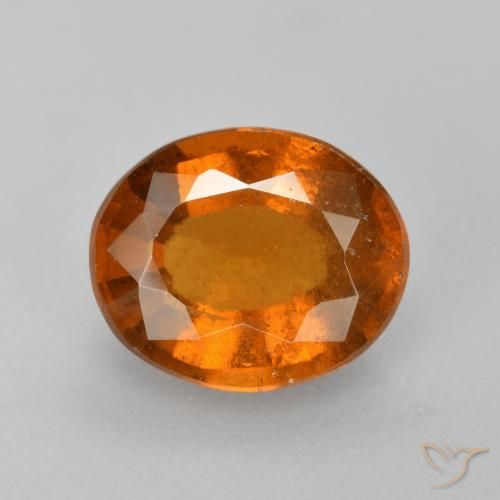 2.23ct 자연스러운 미디엄 다크 오렌지 헤소나이트 가넷, 타원형, VS-SI