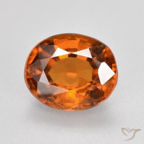 1.81ct 자연스러운 미디엄 다크 오렌지 헤소나이트 가넷, 타원형, VS-SI