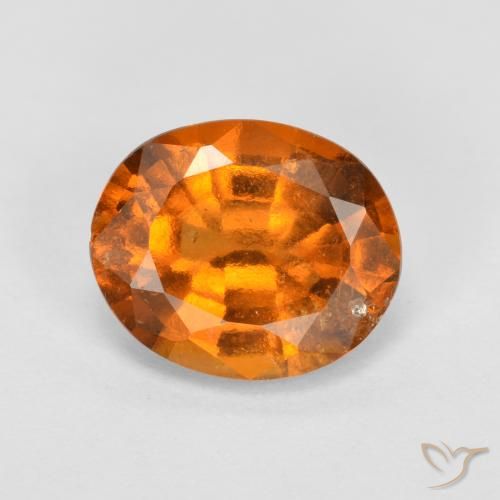 2.09ct 자연스러운 미디엄 오렌지 헤소나이트 가넷, 타원형, SI