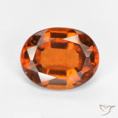 1.93ct 자연스러운 딥 오렌지 헤소나이트 가넷, 타원형, VS