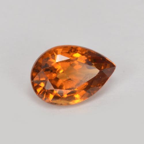 0.74캐럿 천연 앰버 오렌지 헤소나이트 가넷, 배 모양, 6.5×4.5 mm, VS-SI