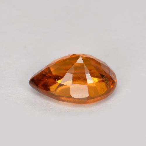 0.74캐럿 천연 앰버 오렌지 헤소나이트 가넷, 배 모양, 6.5×4.5 mm, VS-SI
