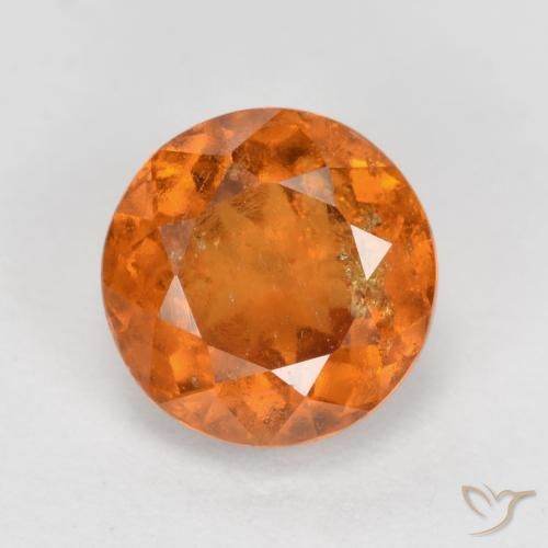 1.79ct 자연스러운 미디엄 오렌지 헤소나이트 가넷, 둥근, SI