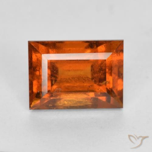 2.10ct 자연스러운 미디엄 오렌지 헤소나이트 가넷, 바게트, VS-SI