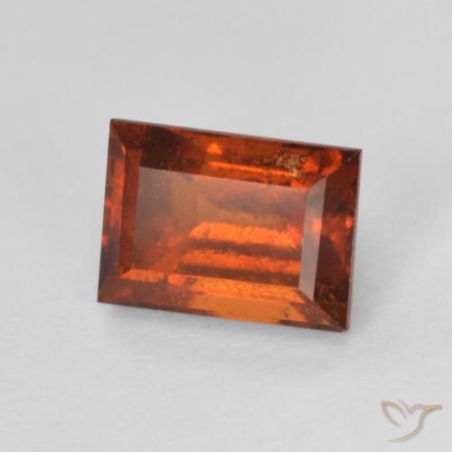 2.13캐럿 천연 Medium Dark-Orange 헤소나이트 가넷, 바게트, VS-SI
