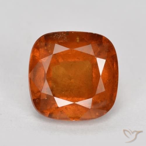 2.03ct 자연스러운 미디엄 오렌지 헤소나이트 가넷, 방석, SI
