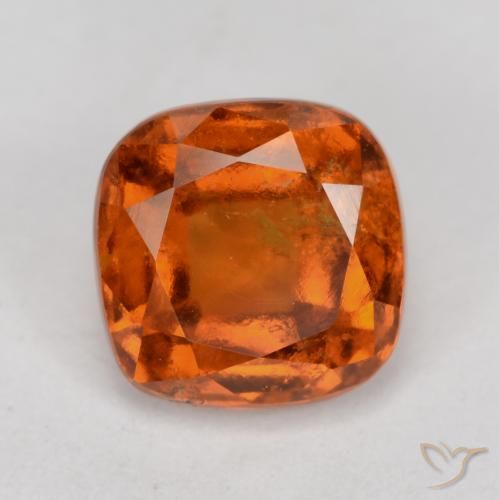 2.14ct 자연스러운 미디엄 오렌지 헤소나이트 가넷, 방석, SI