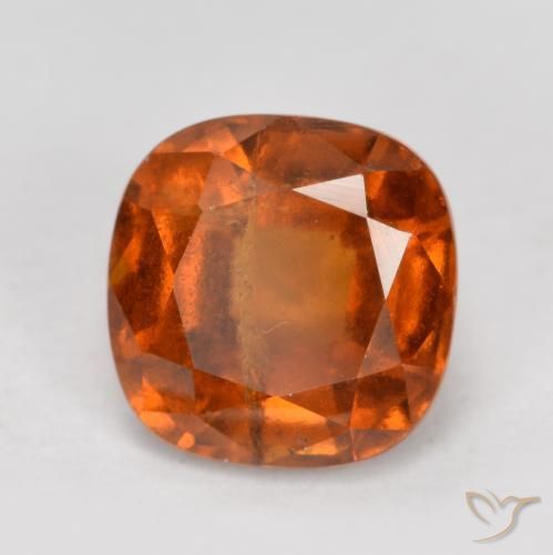 2.16ct 자연스러운 앰버 오렌지 헤소나이트 가넷, 방석, SI
