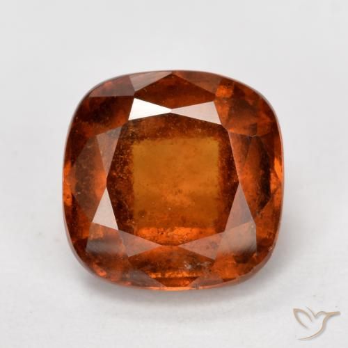 2.16ct 자연스러운 다크 오렌지 헤소나이트 가넷, 방석, VS-SI