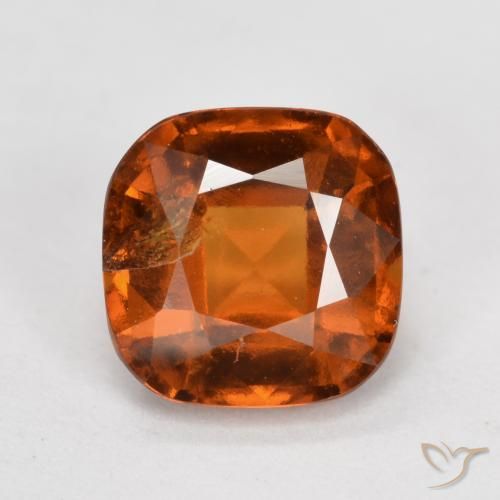 1.80ct 자연스러운 딥 오렌지 헤소나이트 가넷, 방석, SI